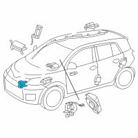 OEM 2016 Lexus LS460 Sensor, Air Bag, Front Diagram - 89173-39375