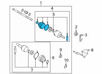 OEM 2020 Nissan Versa Dust Boot Kit-Repair, Outer Diagram - C9241-3TC2A