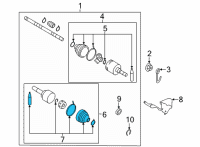 OEM 2020 Nissan Kicks Dust Boot Kit-Repair, Inner Diagram - C9741-ED50A