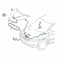 OEM Toyota Sienna Release Cable Diagram - 53630-08030