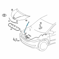 OEM 2013 Toyota Sienna Support Rod Diagram - 53440-08021