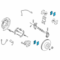 OEM Infiniti Q50 Pad Kit-Disc Brake, Rear Diagram - D4060-6HH0B