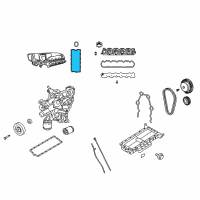 OEM 2010 Dodge Viper Gasket-Intake PLENUM Diagram - 5037927AA