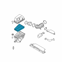 OEM 2010 Hyundai Genesis Air Cleaner Filter Diagram - 28113-3M000