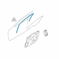 OEM 2009 Hyundai Azera Run-Front Door Window Glass RH Diagram - 82540-3L000