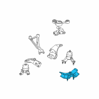 OEM 2000 Toyota Camry INSULATOR, Engine Mounting, LH Diagram - 12372-74670
