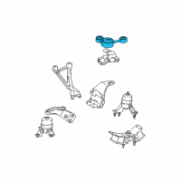 OEM 2000 Toyota Camry Insulator, Engine Mounting, Center Diagram - 12363-74170