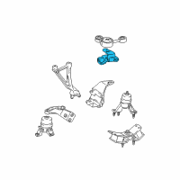 OEM 2000 Toyota Solara Bracket, Engine Mounting Control Diagram - 12313-74080