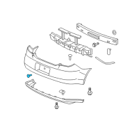 OEM 2009 Pontiac G6 Bumper Cover Screw Diagram - 11588544