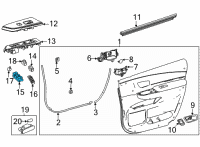 OEM 2020 Toyota Highlander Window Switch Diagram - 84040-0E120