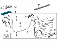 OEM 2021 Toyota Sienna Armrest Diagram - 74240-08100-E0
