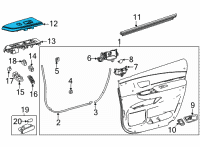 OEM 2022 Toyota Sienna Armrest Diagram - 74230-08090-E0