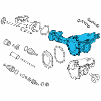 OEM 2015 GMC Sierra 3500 HD Axle Asm-Front (3.73 Ratio) Diagram - 23196676