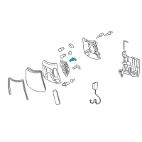 OEM 2004 Cadillac Escalade Lower Beam Bulb Diagram - 88979814