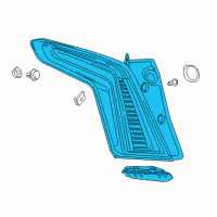 OEM Cadillac Tail Lamp Diagram - 84245000