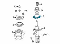 OEM 2020 Hyundai Sonata Front Spring Pad, Lower Diagram - 54633-L0000