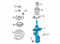 OEM Kia K5 Front Strut Assembly Kit, Left Diagram - 54650L0800