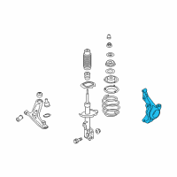 OEM 2011 Kia Soul Front Axle Knuckle Right Diagram - 517162K000