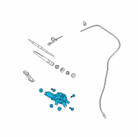 OEM 2008 Kia Spectra5 Rear Wiper Motor Assembly Diagram - 987002F000