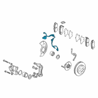 OEM 2007 Honda Accord Sensor Assembly, Left Front Diagram - 57455-SDA-A11