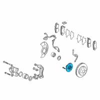 OEM 2015 Honda Civic Hub Assembly, Front Diagram - 44600-SDA-A00