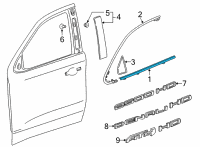 OEM 2021 GMC Sierra 3500 HD Belt Molding Diagram - 84905932