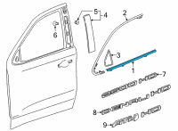 OEM 2022 GMC Sierra 3500 HD Belt Molding Diagram - 84905932
