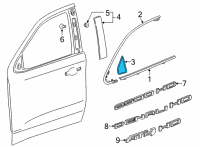 OEM 2020 GMC Sierra 3500 HD Corner Molding Diagram - 84692188