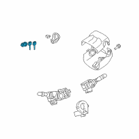 OEM Toyota Highlander Cylinder & Keys Diagram - 69057-02480