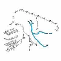 OEM GMC Sierra 2500 HD Battery Cable Diagram - 84354713