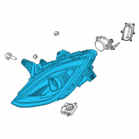 OEM Dodge Viper Headlamp Left Diagram - 68111653AC