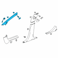 OEM 2011 Chevrolet Volt Weatherstrip Pillar Trim Diagram - 22870711