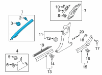 OEM 2020 Hyundai Sonata Trim Assembly-FR Pillar LH Diagram - 85810-L1000-MMH