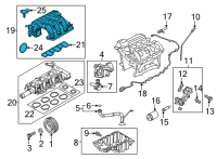 OEM 2022 Ford Police Interceptor Utility Intake Manifold Diagram - L1MZ-9424-A