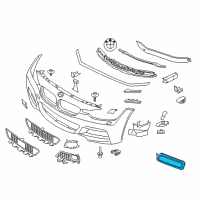 OEM BMW 335i GT xDrive Side Marker Light, Left Diagram - 63-14-7-295-503