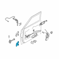 OEM 1990 Dodge Colt Front Door Lower Hinge Diagram - MB574273