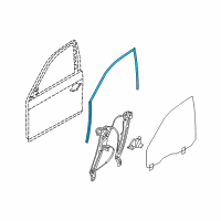 OEM 2016 BMW 535i xDrive Window Guide, Left Front Door Diagram - 51-33-7-182-273