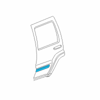 OEM 2003 Jeep Liberty APPLIQUE-Rear Door Diagram - 5GF30HS5AD