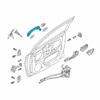 OEM 2022 Hyundai Accent Door Outside Handle Assembly, Left Diagram - 82651-J0200