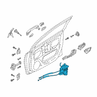 OEM Hyundai Latch Assembly-Front Door, RH Diagram - 81320-J0020