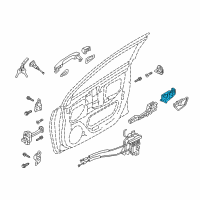 OEM 2019 Hyundai Accent Front Door Handle Assembly, Interior Diagram - 82610-J0000-SFS