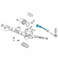 OEM 2019 Acura TLX End Set, Rack Diagram - 53010-T2A-A01