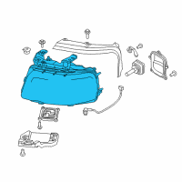 OEM Lincoln Headlamp Housing Diagram - FL7Z-13008-K