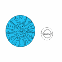 OEM 2020 Chrysler Pacifica Wheel Cover Diagram - 4726536AC