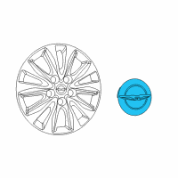OEM 2020 Chrysler Pacifica Wheel Center Cap Diagram - 1LB741NWAB