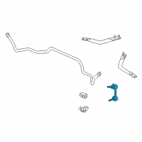 OEM 1999 Honda Accord Link, Left Front Stabilizer Diagram - 51321-S84-A01