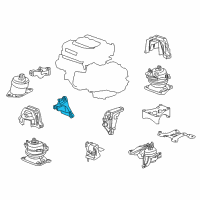 OEM Acura TLX Bracket, Engine Front Mounting (V Diagram - 50630-TZ3-A01