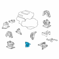 OEM Acura TLX Mounting Rubber Assembly, Transmission Diagram - 50850-TZ3-A01