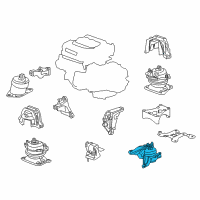 OEM Acura TLX Rubber, Transmission Mounting Diagram - 50870-TZ3-A03