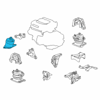 OEM Acura TLX Rubber Assembly, Engine Diagram - 50820-TZ3-A01